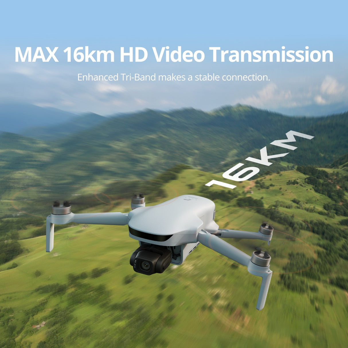 ATOM 3 Drone with 4K 60fps, 8K Photo, 16km Transmission, 50-Min Flights, AI Track 2.0, Under 249g, C0