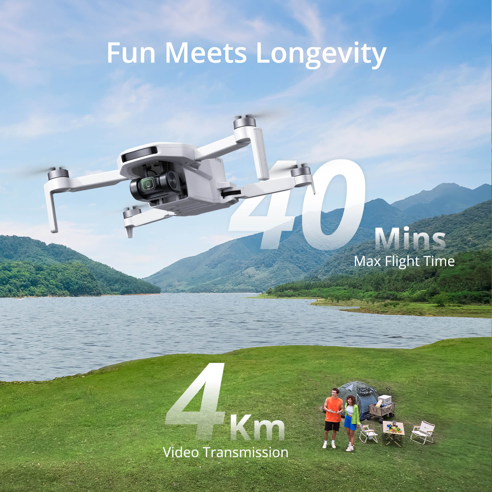 ATOM LT Sub-250g GPS Camera Drone with 40 Mins Flight Time