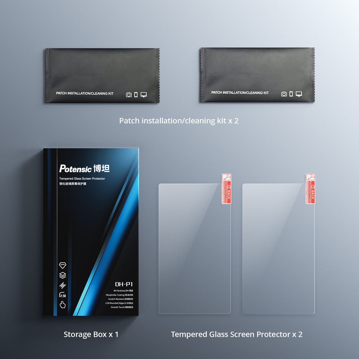 Potensic Tempered Glass Screen Protector 2pcs for PTD-1 Remote Controller