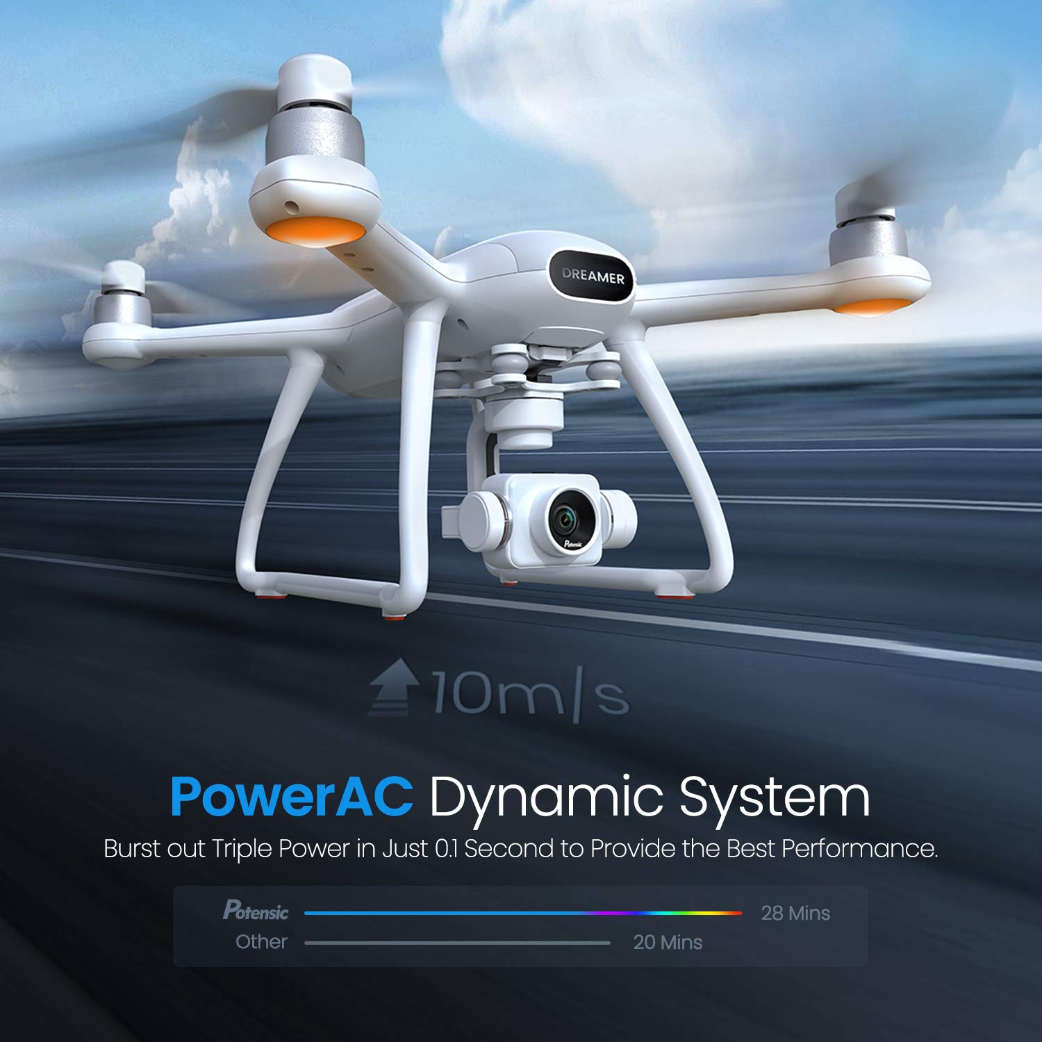 DREAMER Pro GPS 4K Drone with 3 Axis Gimbal Camera